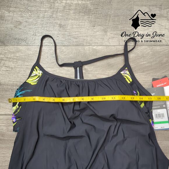 Speedo Racerback Double Up Tankini Top Size L - Picture 5 of 7
